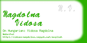 magdolna vidosa business card